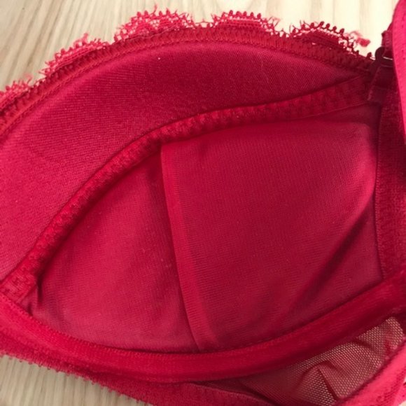 Red Lace Push-up Bra NWOT ~ 32B - Picture 7 of 12